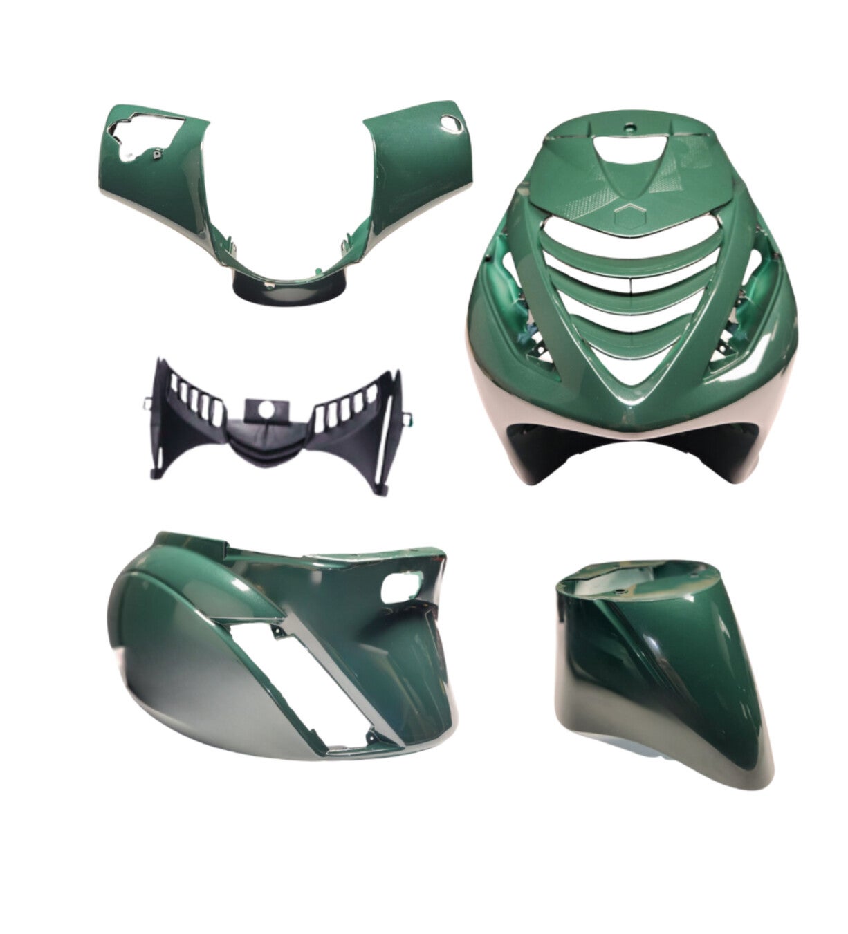 Kappenset   passend op piaggio zip sp 5 delig - alfa green