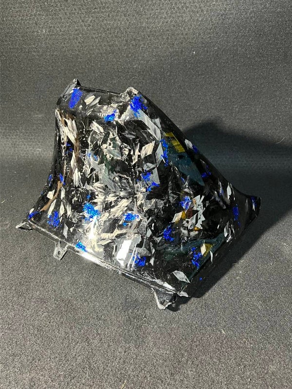 Piaggio zip boven boegie kap forget Carbon blauw