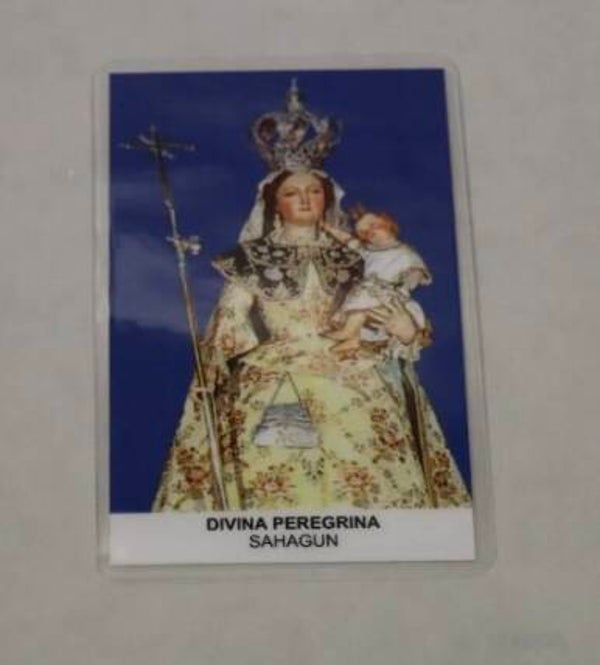 Estampa de la Virgen Peregrina con Oración – Devoción y Compañía