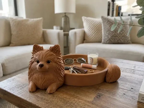 Pomeranian ronde dienblad