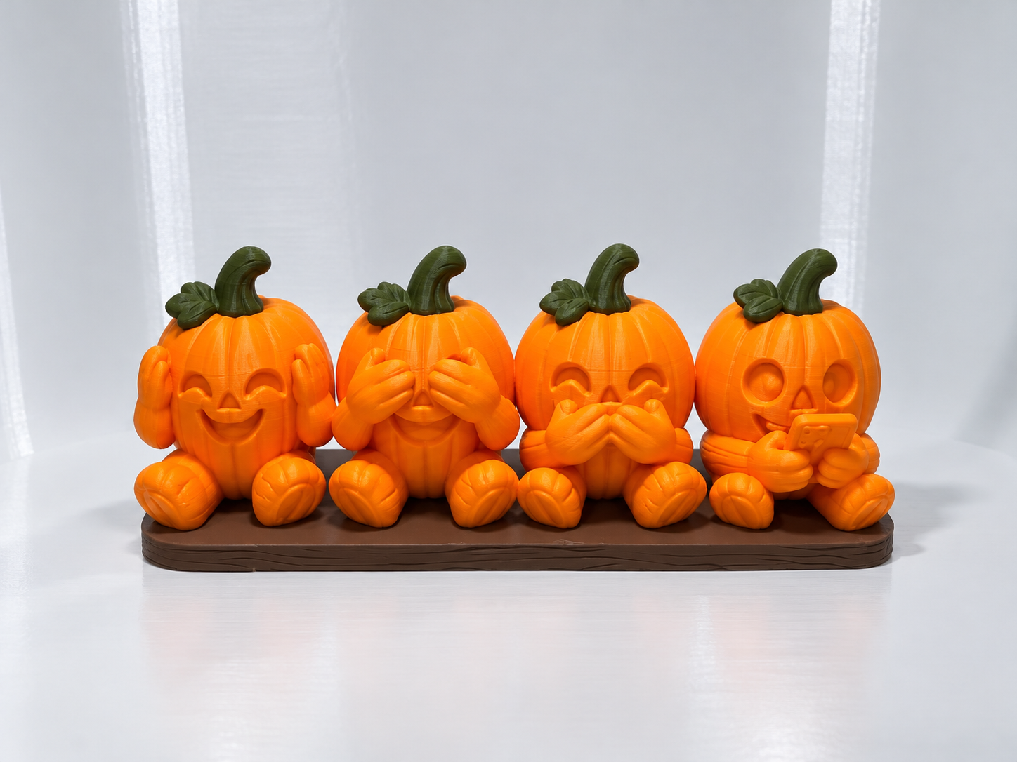 De vier Halloween-pompoentjes