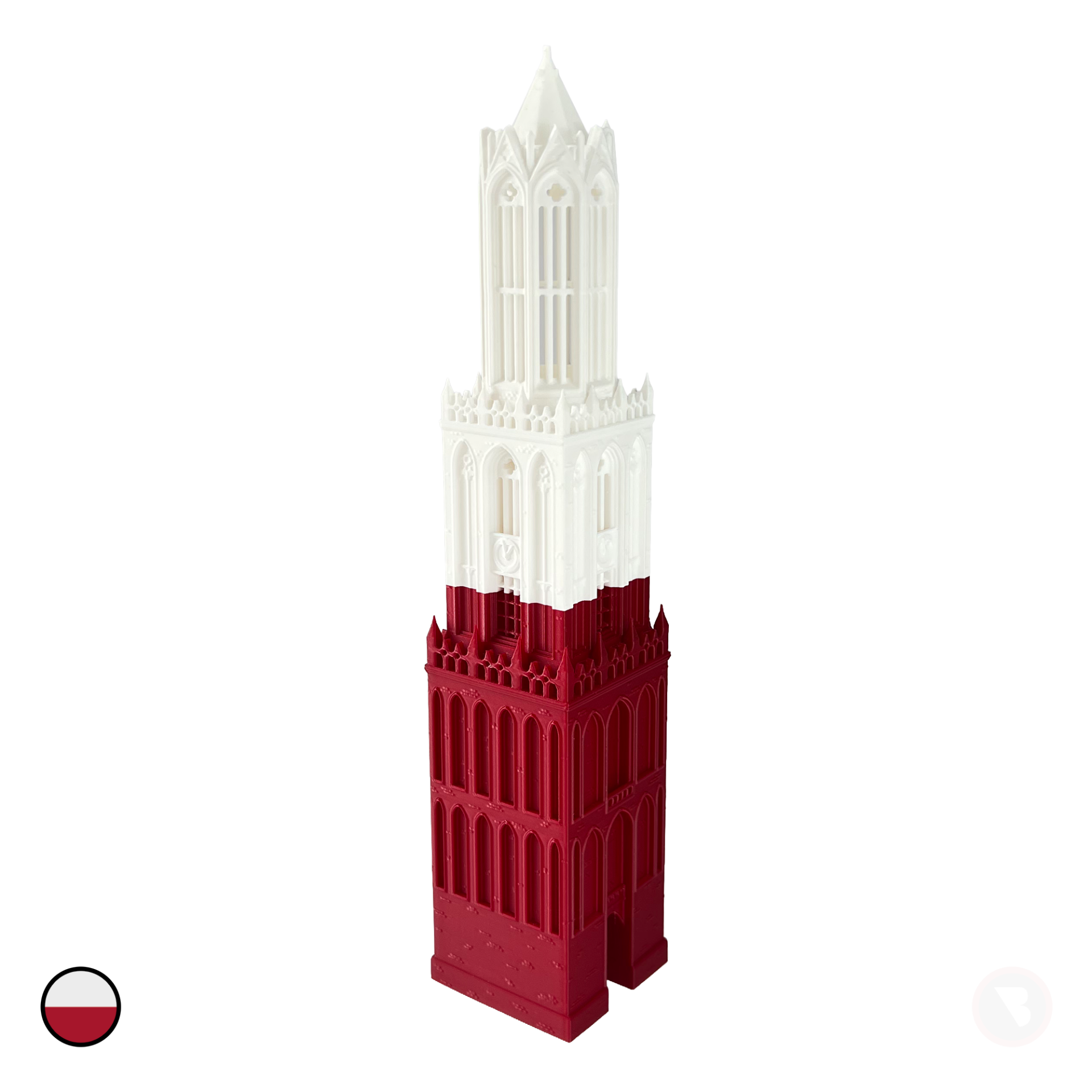 Domtoren | 25 cm | 35 cm | Rood-wit
