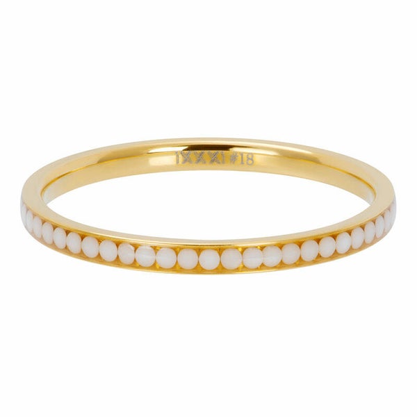Zirconia White Stone IXXXI vulring goud 2mm