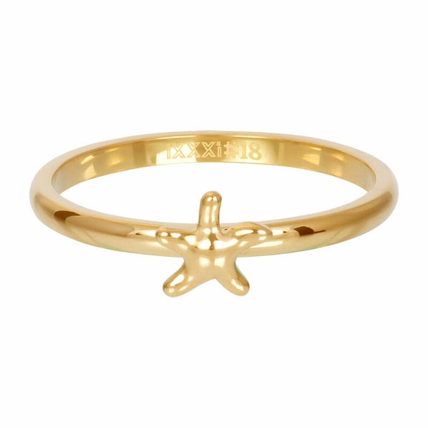 Symbol sea star IXXXI vulring goud 2mm