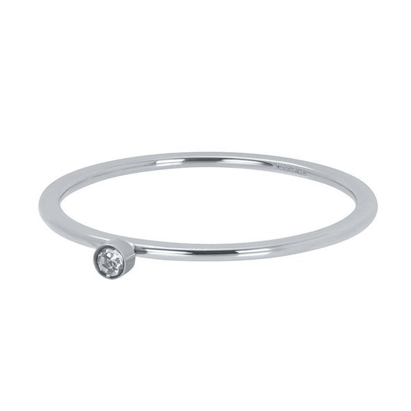 Zirconia 1 Stone Crystal Silver