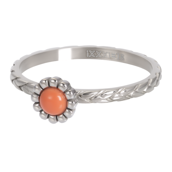 Inspired coral 2mm zilver IXXXI Boho collectie