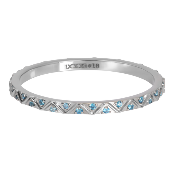 Bohemian Aqua 2mm Zilver