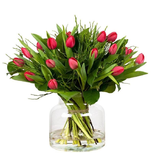Tulpenboeket rood