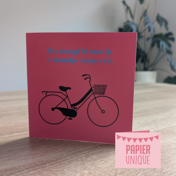 Gie meugt ki mee ip 't stoantje vame velo