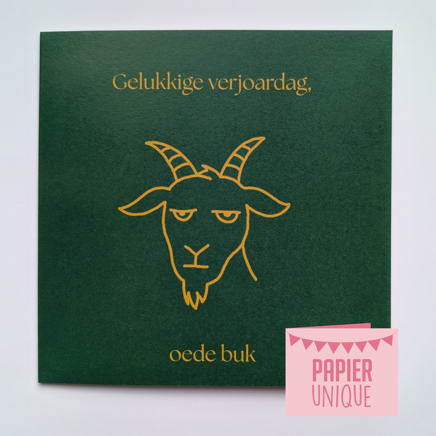 West-Vlaamse verjaardagskaart - Gelukkige verjoardag, oede buk
