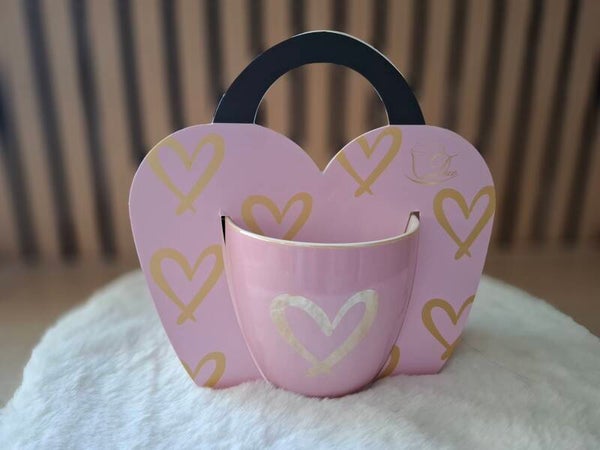 DUO HEARTS MOK roze