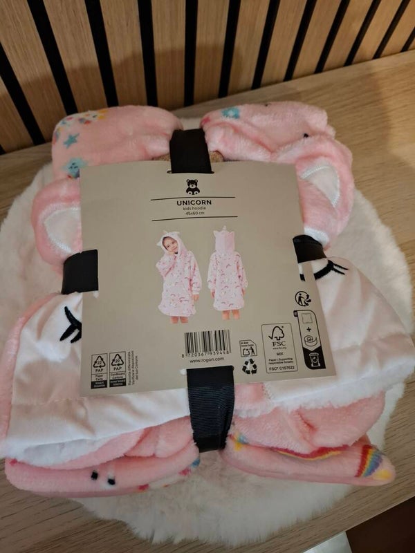 Textino Hoodie Unicorn – Roze (kleuter)
