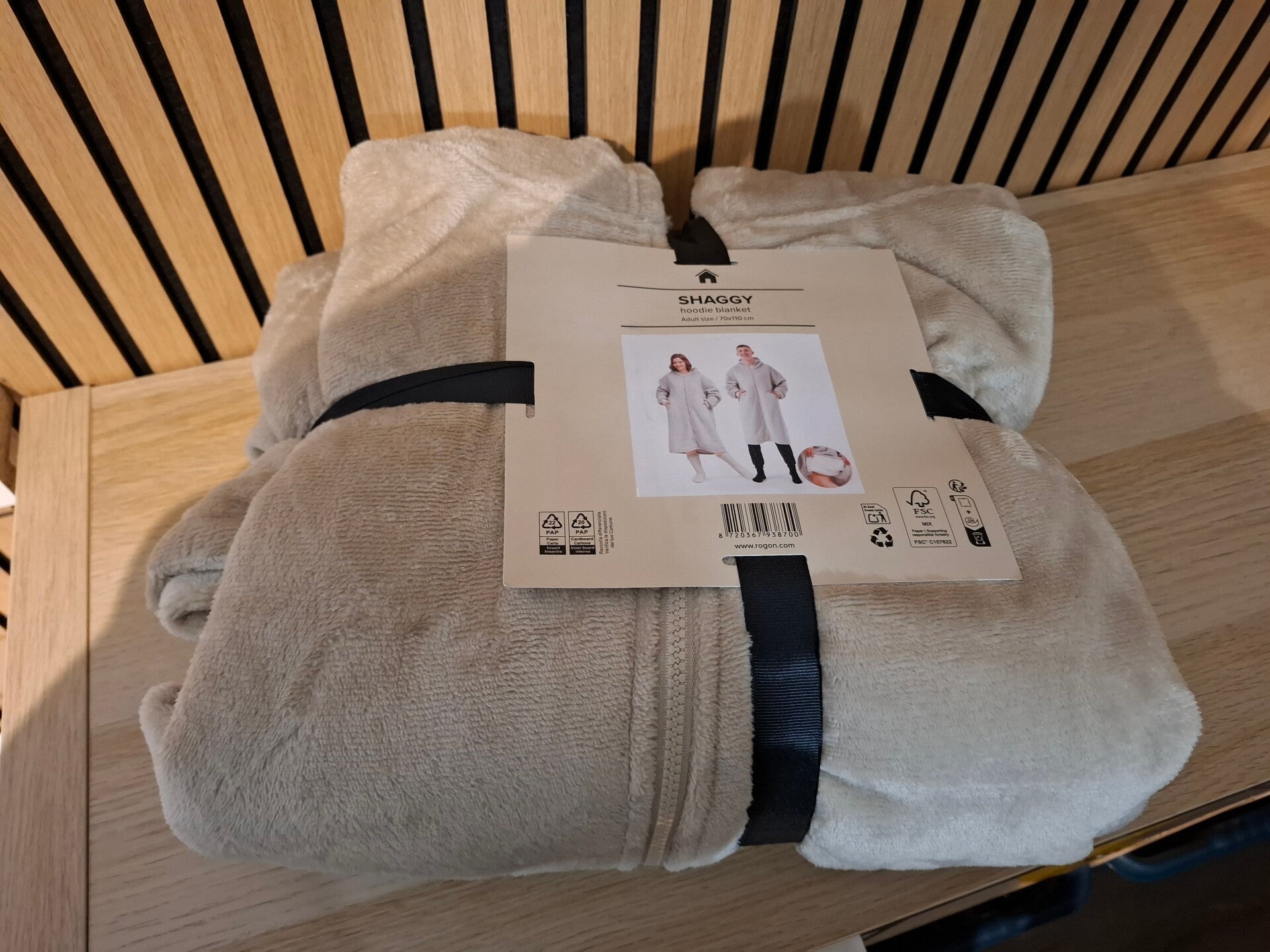 Hoodie Shaggy – Grijs/Beige