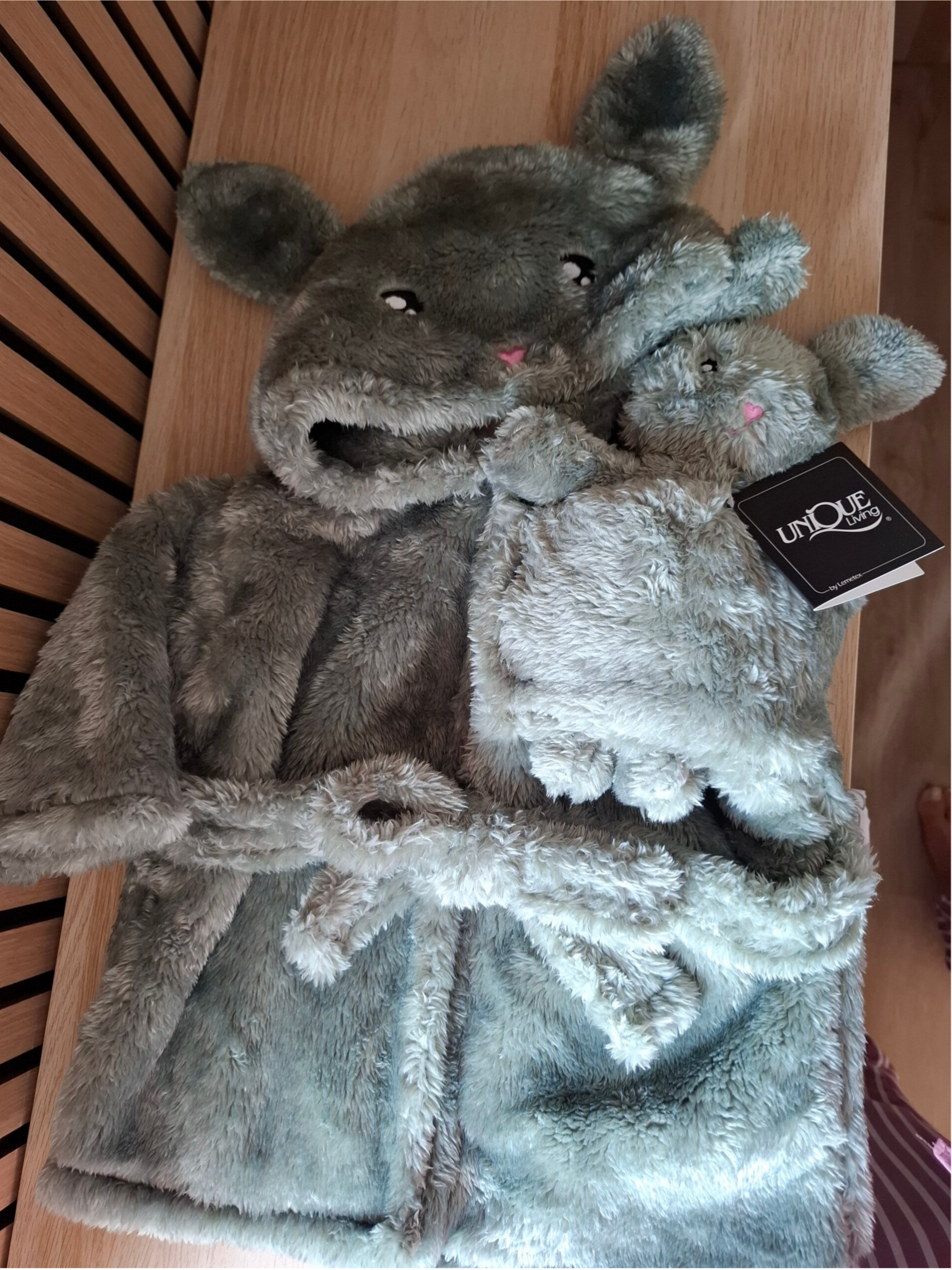 Badjas met knuffel Ronnie kids rabbit