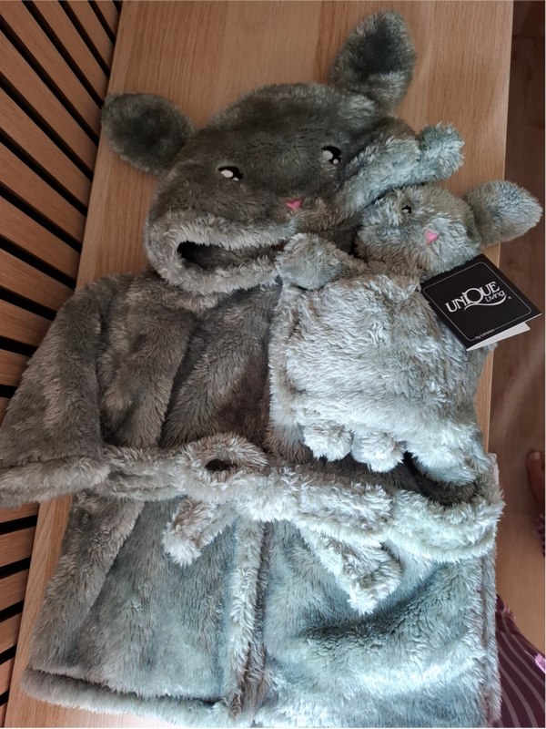 Badjas met knuffel Ronnie kids rabbit