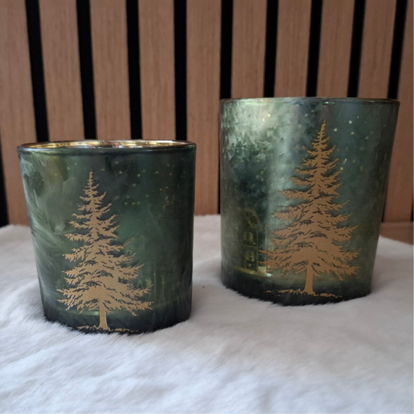 Ruby Green Tealight Holder 9x10cm – X-Mas Tree 🎄✨