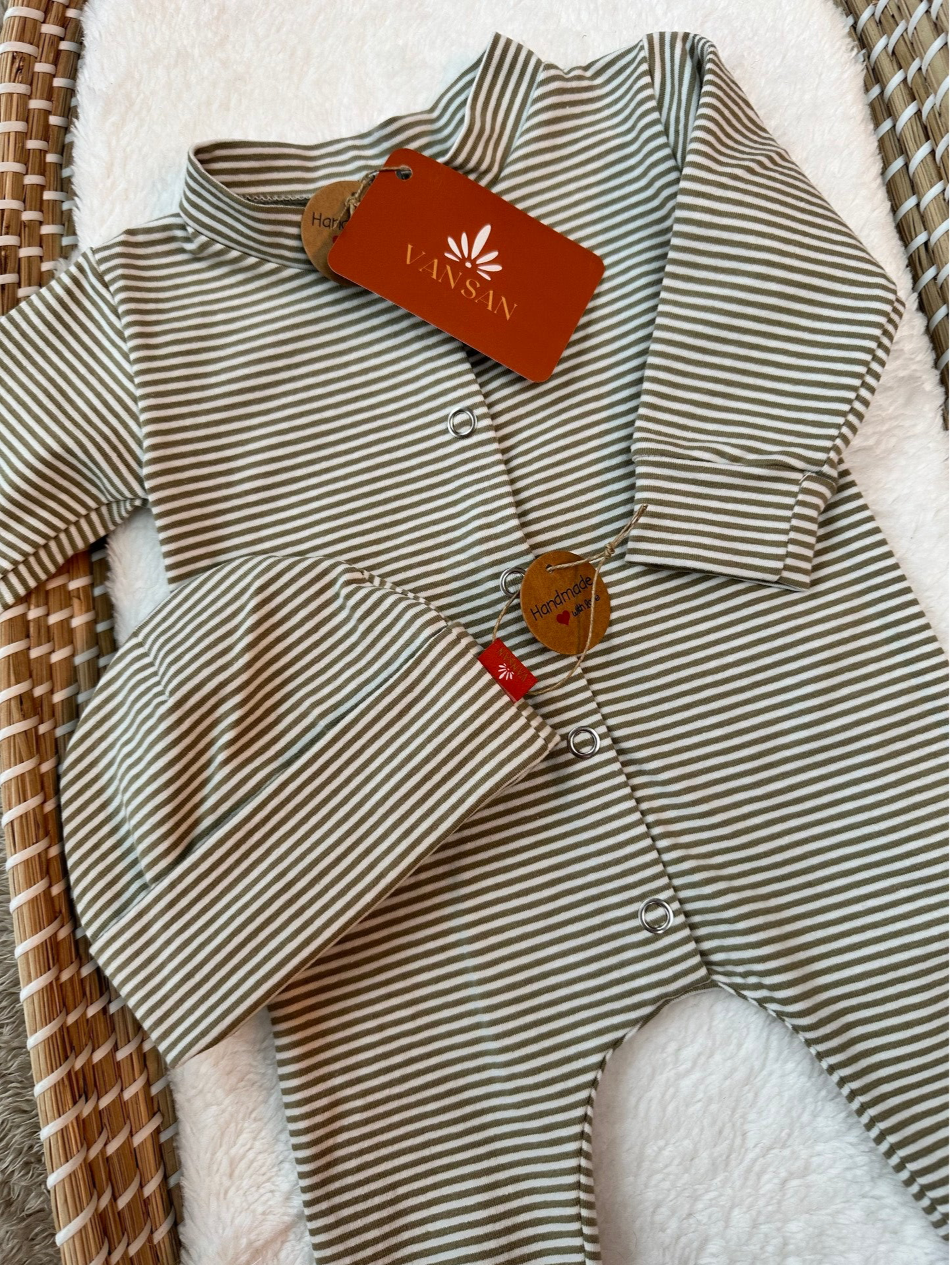 Boxpakje streepjes groen