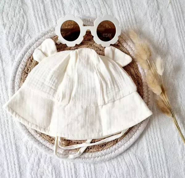 Hydrofiele zonnehoed baby - Beige