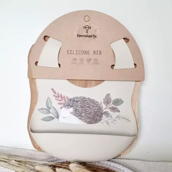 Siliconen slabber Egel - Beige