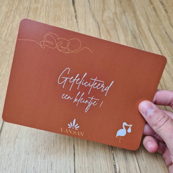Kaartje 'Gefeliciteerd, een kleintje!'