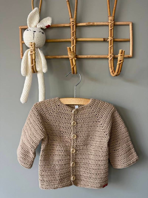 Gehaakt Vestje, beige VAN SAN