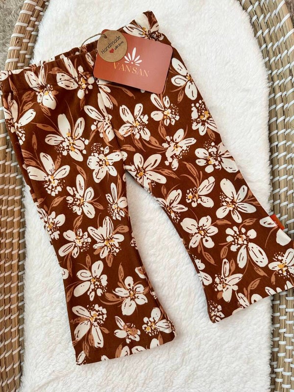 Flared broek bloem