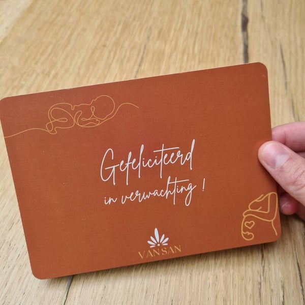 Kaartje 'Gefeliciteerd, in verwachting!'