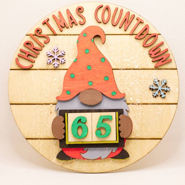 8" Christmas Countdown Gnome