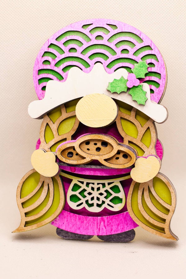 Layered Wooden Gnome (Female)