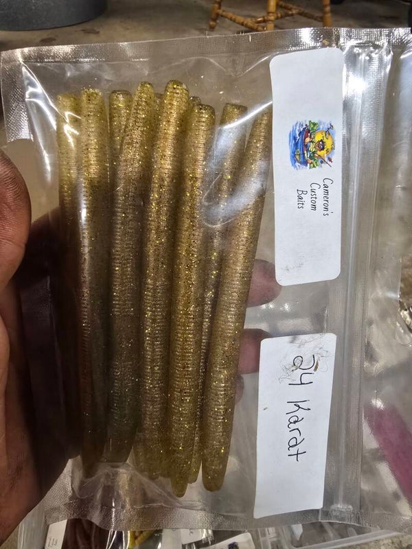 10 pk || 5" Stick Bait || 24 Karat
