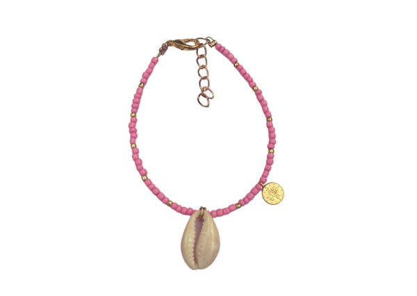Pink shell bracelet
