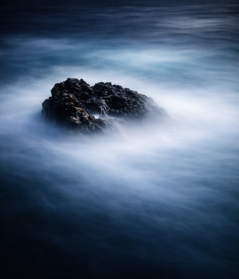 Fels im Meer, Langzeitbelichtung