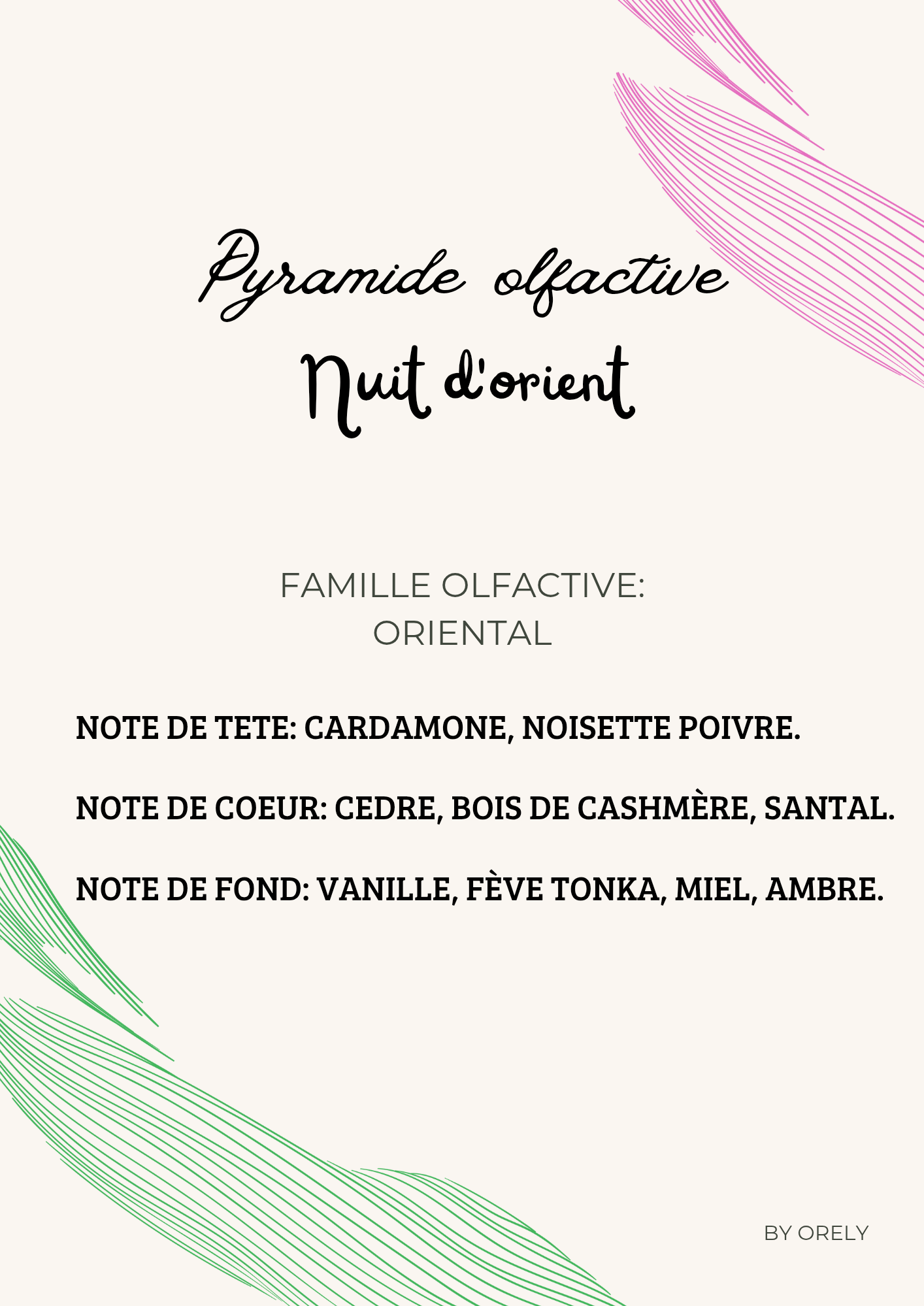 recharge 10ml " Nuit d'Orient"