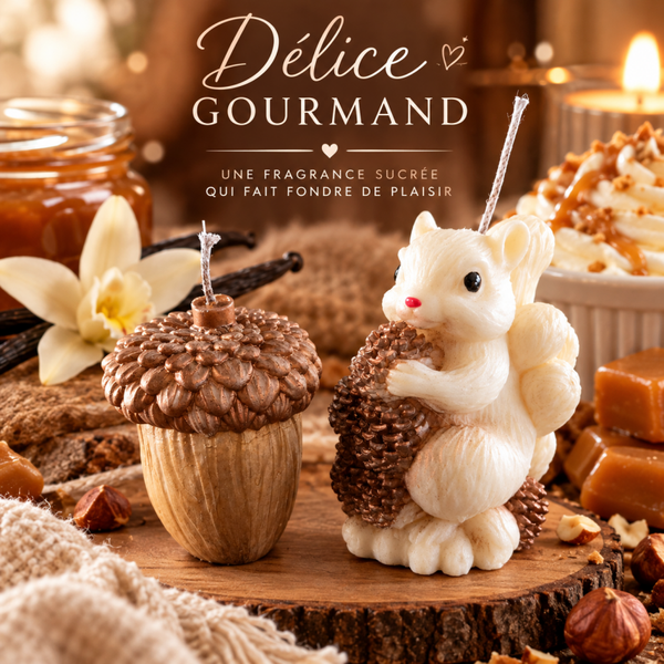 Écureuil et son gland "Délice gourmand"