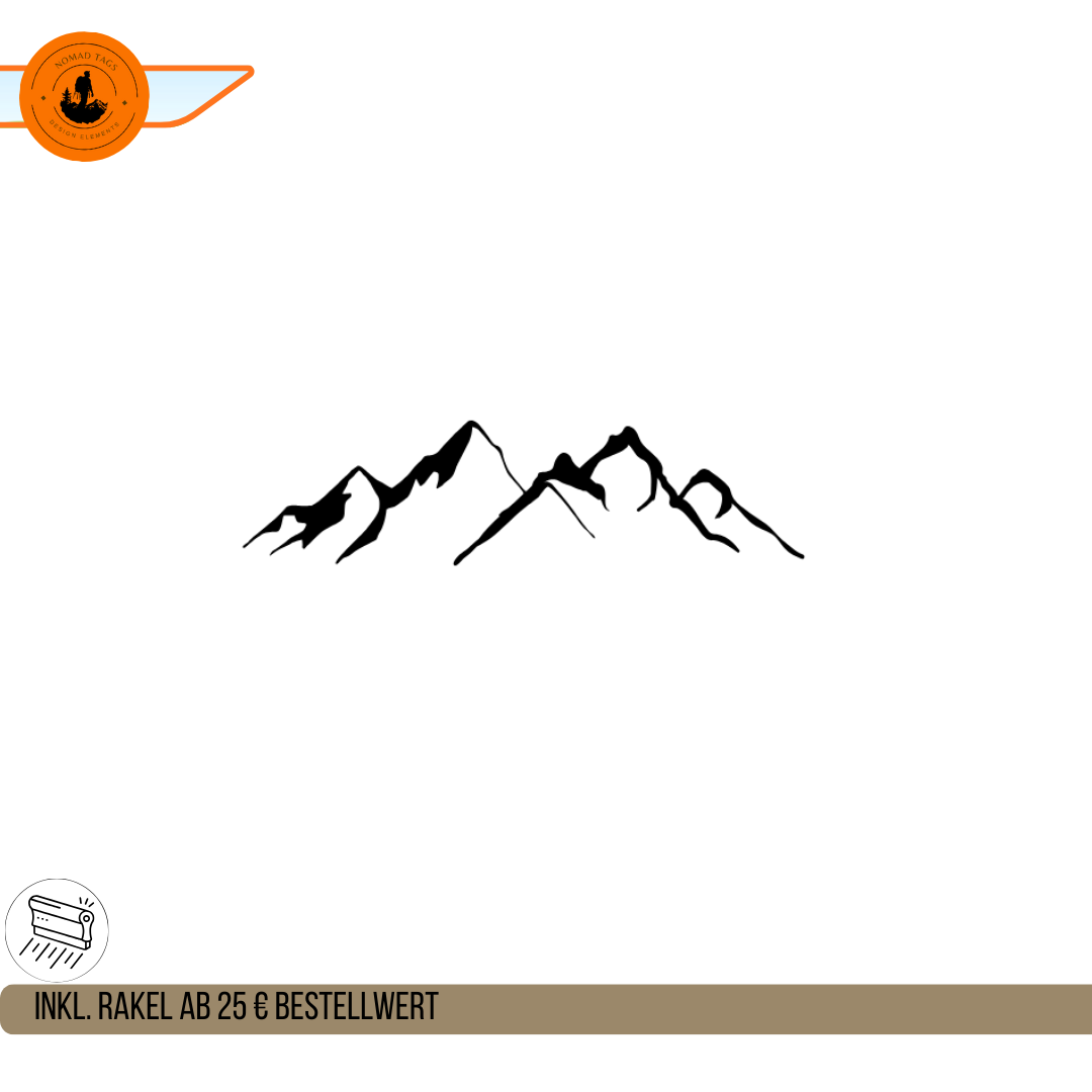 Berg Aufkleber für Camper & Van – Mountain Vinyl Sticker für Wohnmobil, Campervan & Vanlife