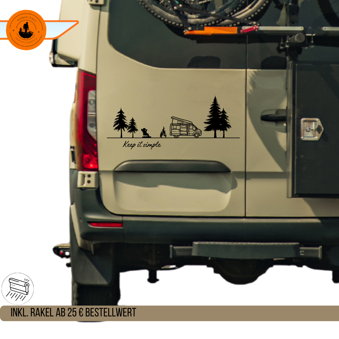Personalisierter Camper Aufkleber mit Namen – Vanlife & Camping Sticker für Wohnmobil & Campervan
