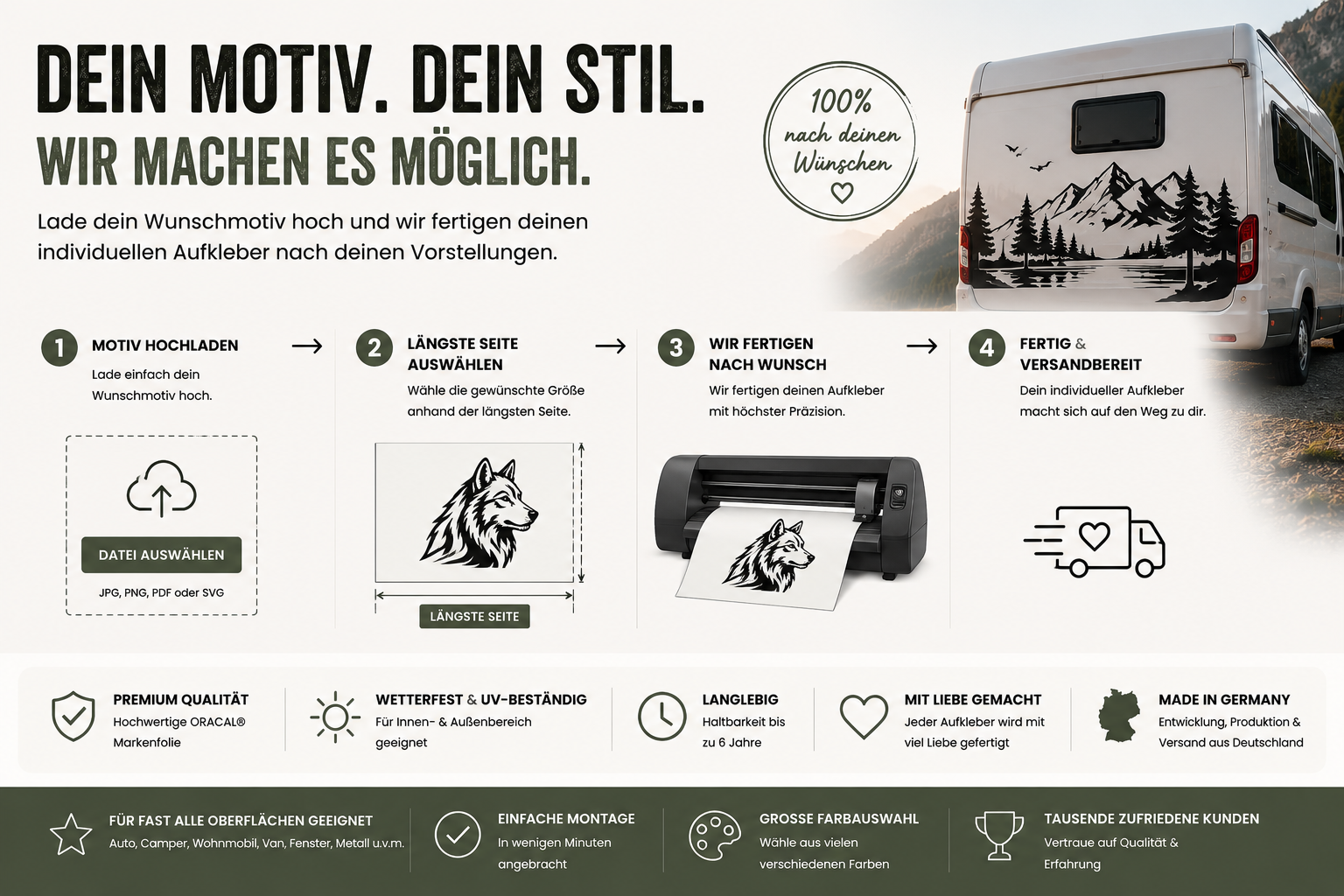 Individueller Aufkleber nach Wunsch – Custom Vinyl Sticker