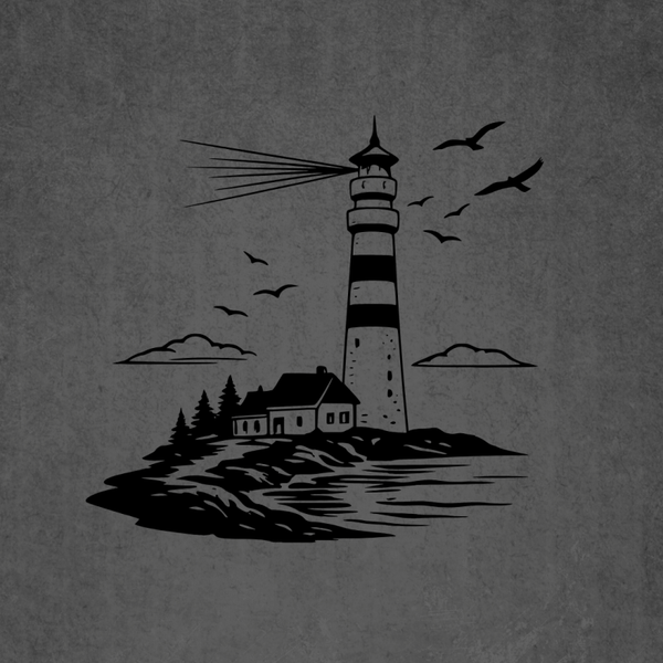 Leuchtturm Camper Aufkleber – Vanlife Wohnmobil Sticker mit Möwen & Küste