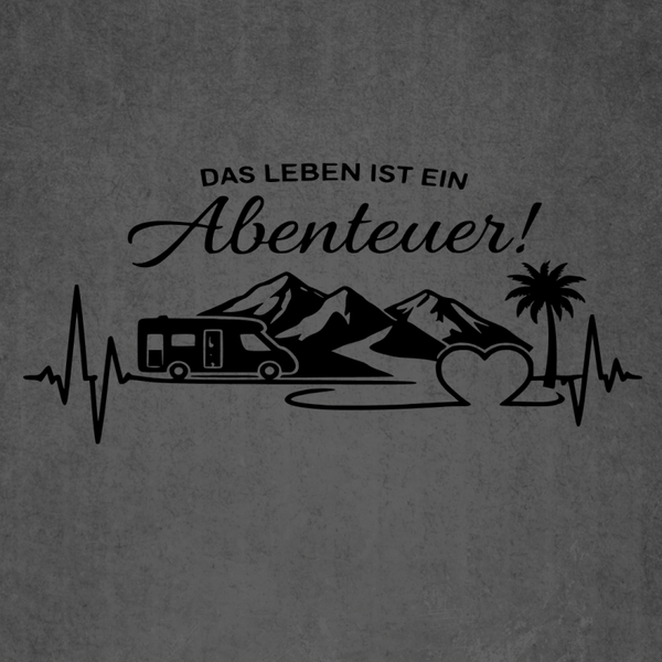 Vanlife Spruch Aufkleber „Das Leben ist ein Abenteuer“ – Camper Stickerl Sticker aus ORACAL Markenfolie