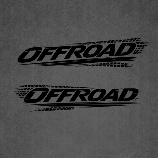 OFFROAD Aufkleber Doppelpack gespiegelt – 2er Set für linke & rechte Fahrzeugseite – Offroad Sticker aus ORACAL® Folie