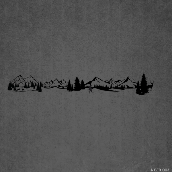 Berglandschaft Panorama Aufkleber für Camper & Wohnmobil – Vanlife Outdoor Sticker aus Oracal Markenvinyl