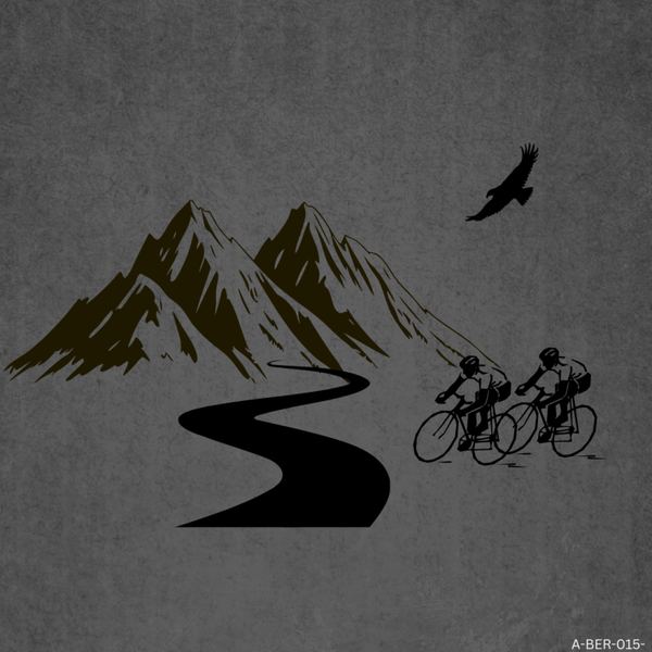 Rennrad Berg Aufkleber für Camper & Van – MTB Outdoor Sticker aus Oracal Markenfolie– Fahrrad Berglandschaft