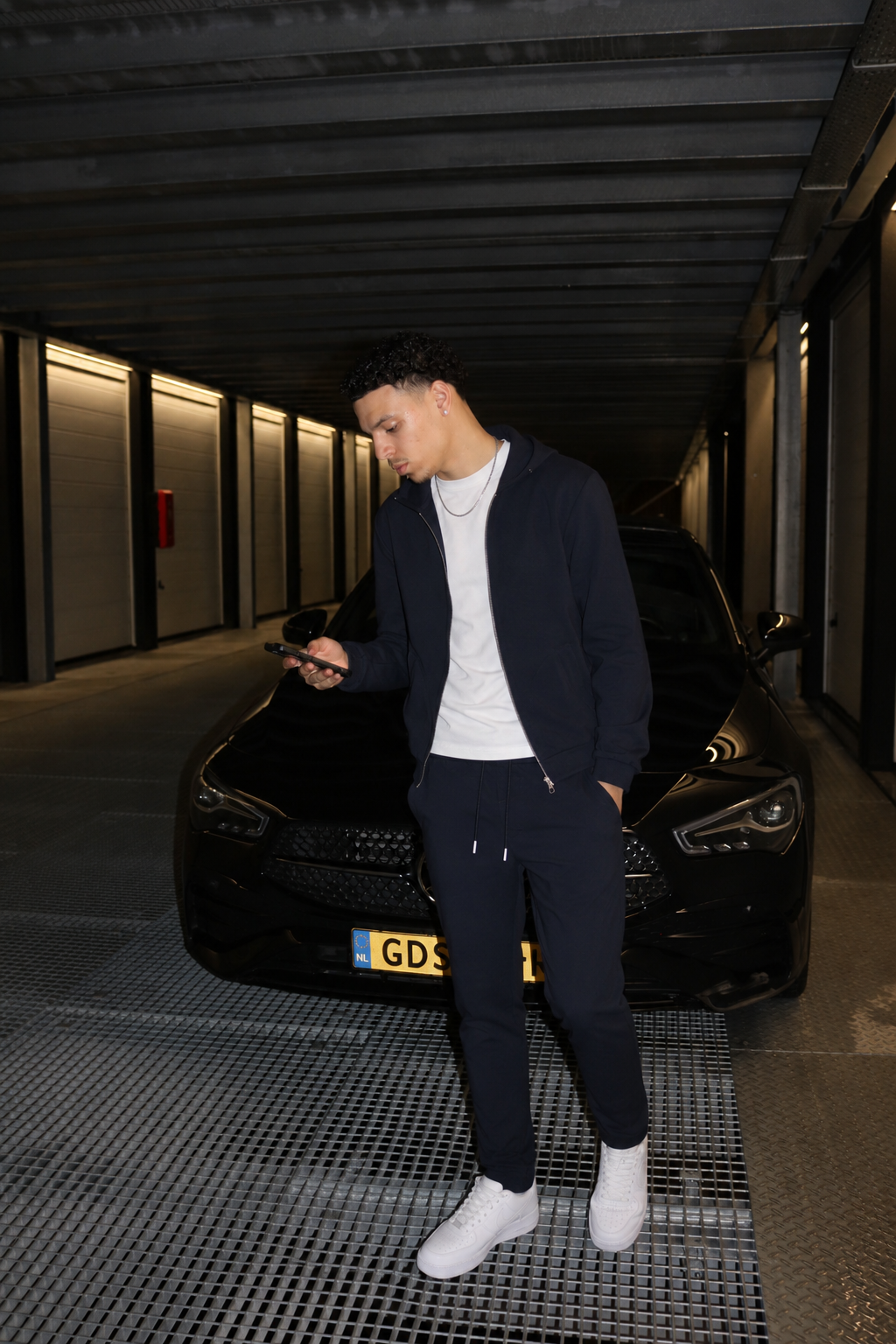 Tech Suit Hooded Navy