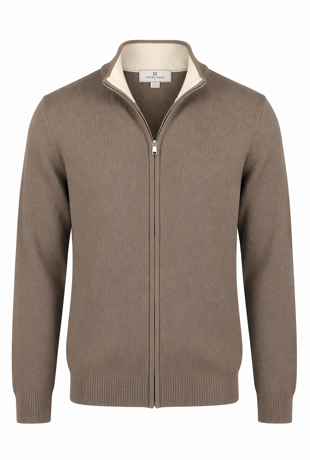 KNITWEAR SIGNATURE VEST BRUIN-BEIGE