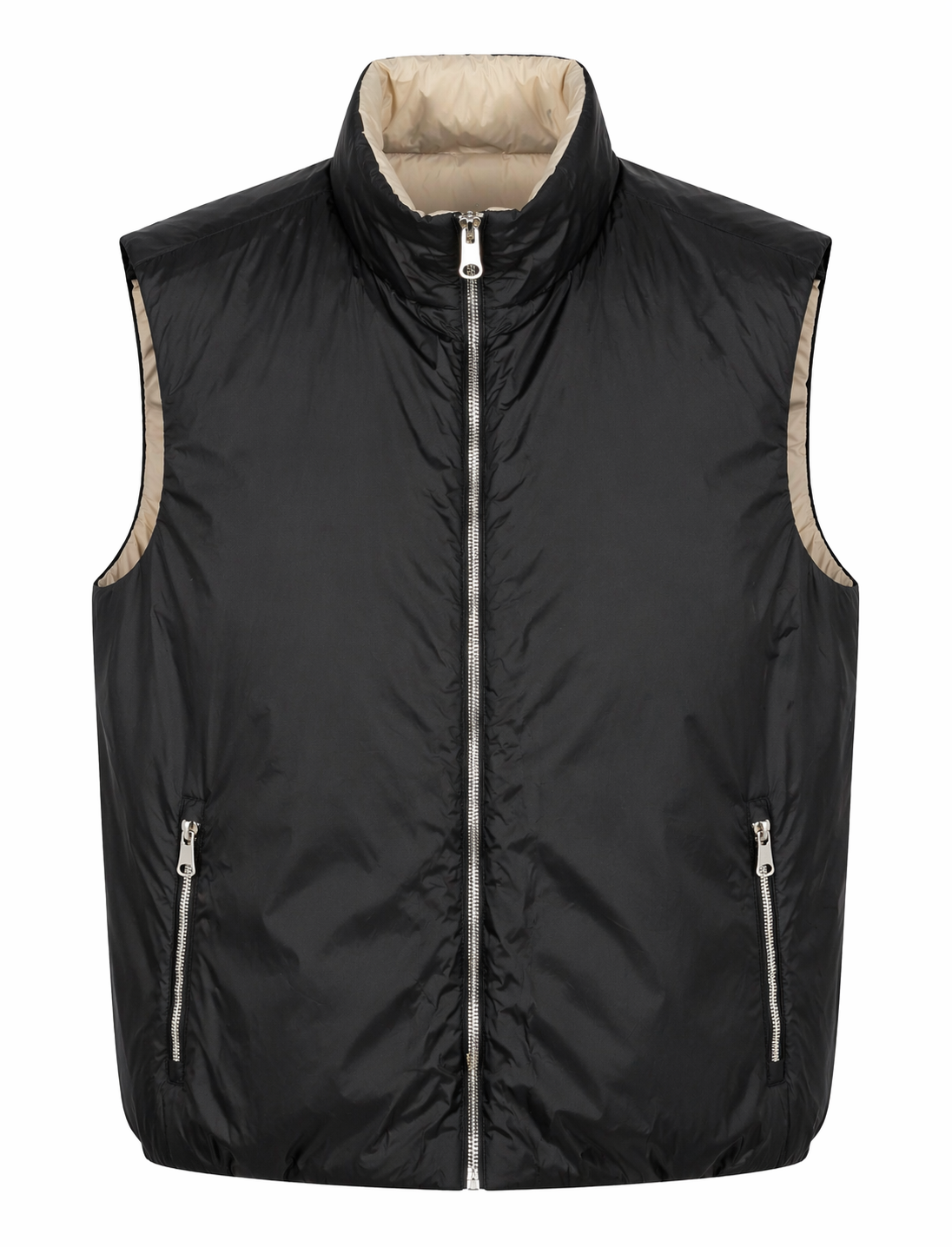 TWEEZIJDIG RESORT BODYWARMER ZWART