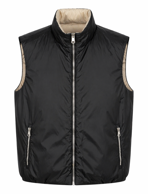 TWEEZIJDIG RESORT BODYWARMER ZWART