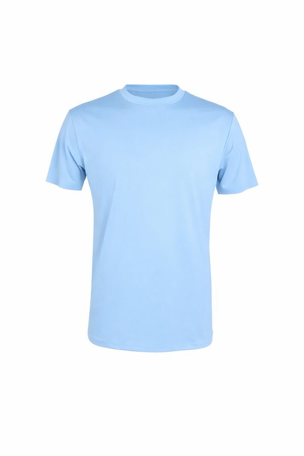 Glans T-shirt Lichtblauw