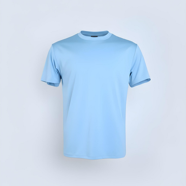 Glans T-shirt Lichtblauw