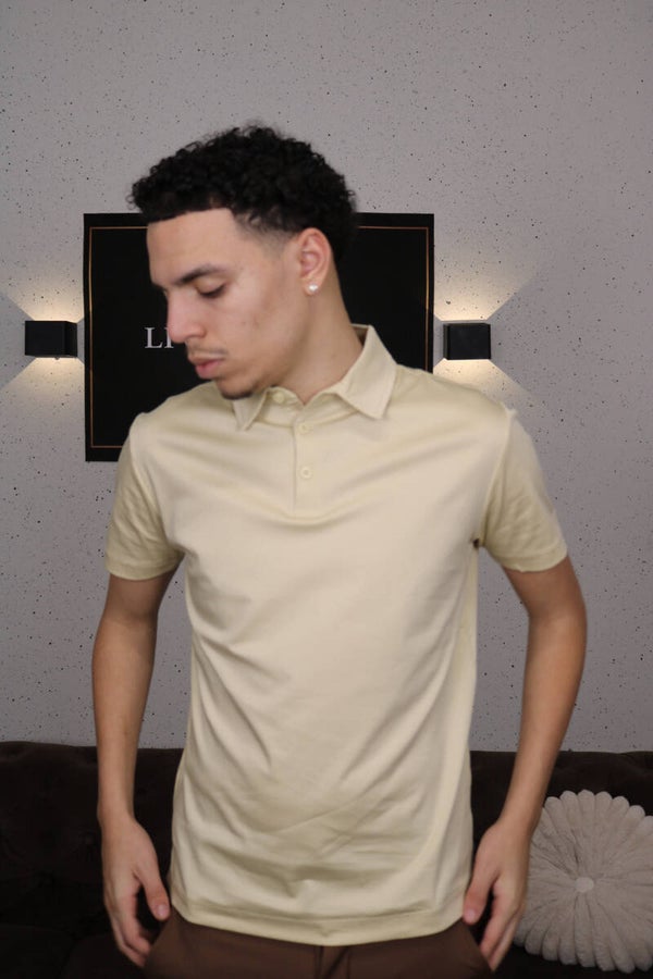 Glans Polo Shirt Beige