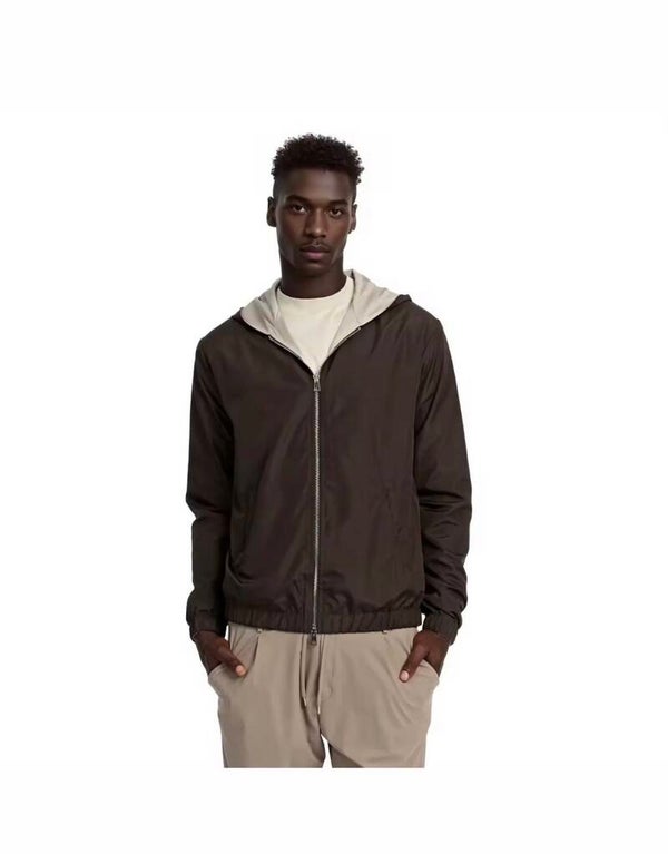 Milan Hooded Jacket – Dark Brown